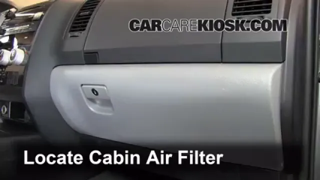 2012 Toyota Sequoia SR5 4.6L V8 Filtro de aire (interior) Cambio